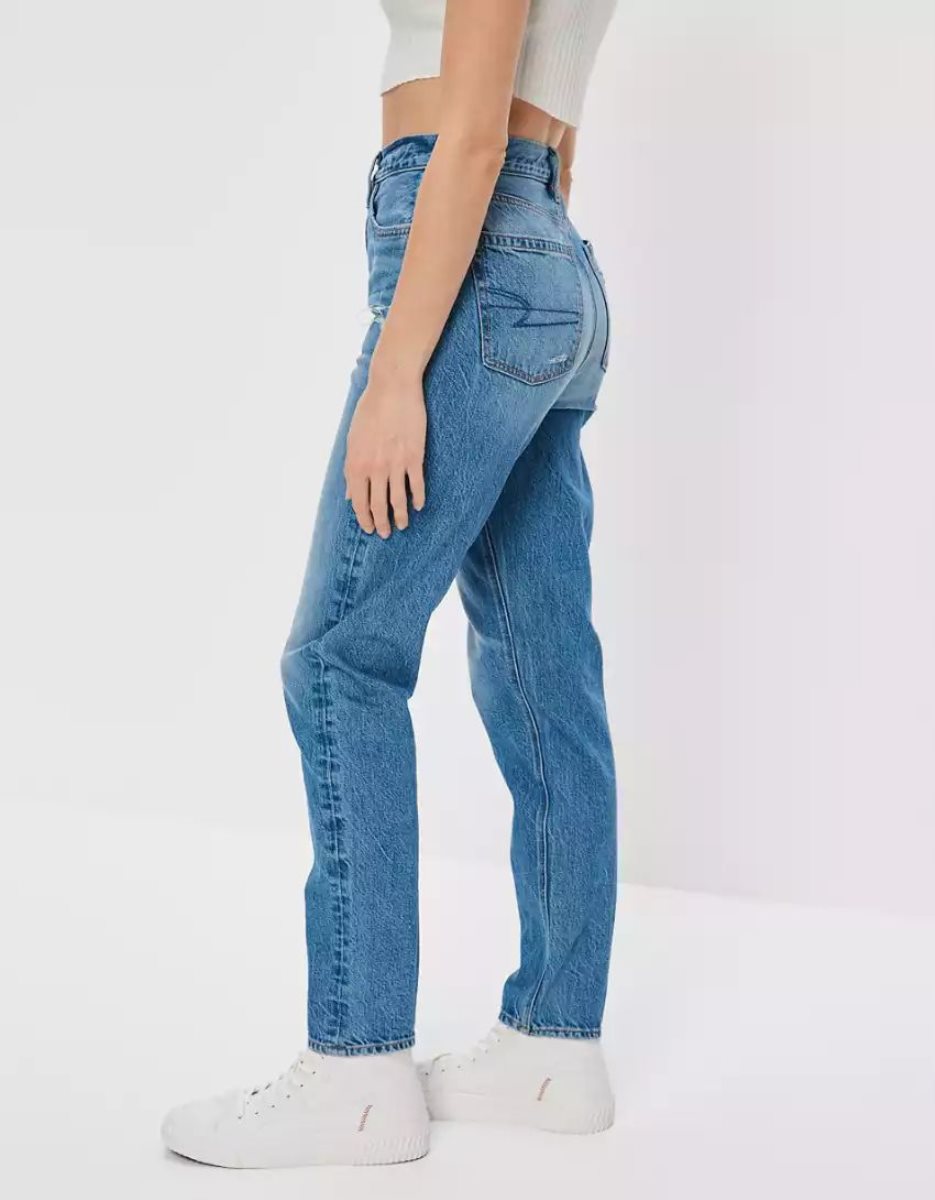 Jean American Eagle AE x The Redesign Mom Indigo Femme | OJI-38669282